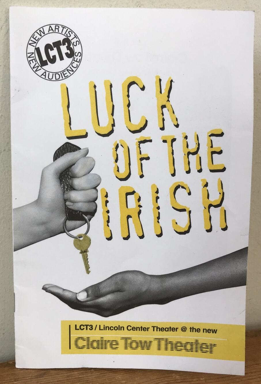2013 Luck Of The Irish Kirsten Greenidge Claire Tow Theater Playbill & Ticket